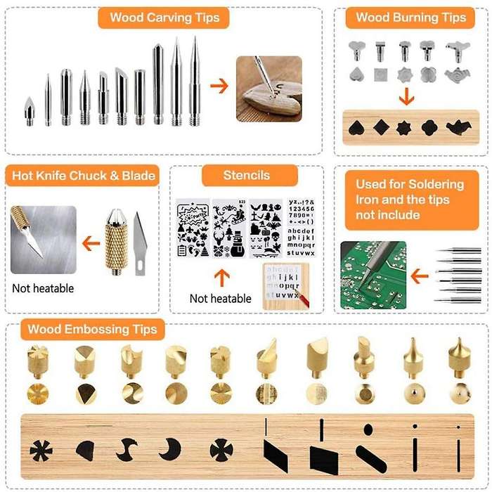 Woodburning Tool with Soldering Iron Temperature Adjustable Us Plug