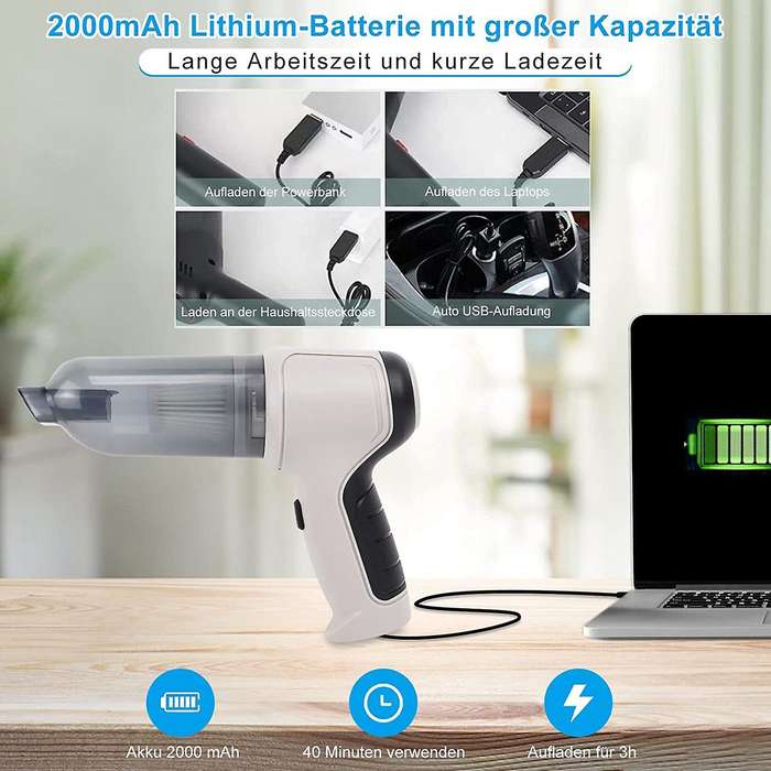 4in1 120w 9000pa Wireless Car Vacuum Cleaner Cyclonic Suction Home