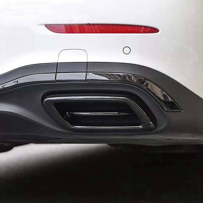2pcs Stainless Steel Muffler Exhaust Pipe Tail Cover Trim Car