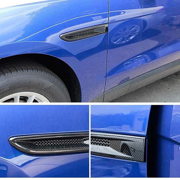 For -jaguar Xel 2018 2019 Car Side Fender Air Vent Cover,carbon Fiber