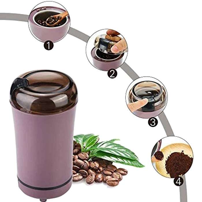 Electric Coffee Grinder Multifunctional Home Grinder(black,eu Plug)