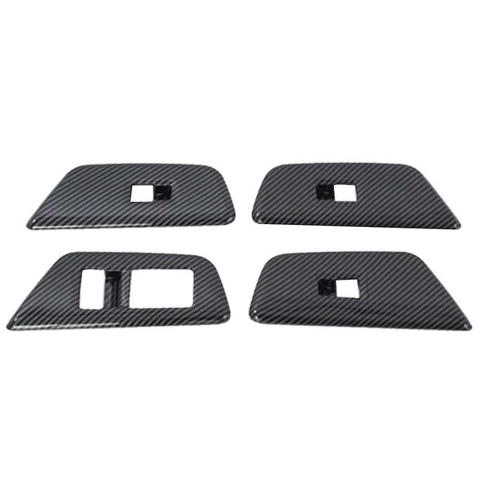 Carbon Fiber Car Inner Armrest Window Glass Lift Switch Cover