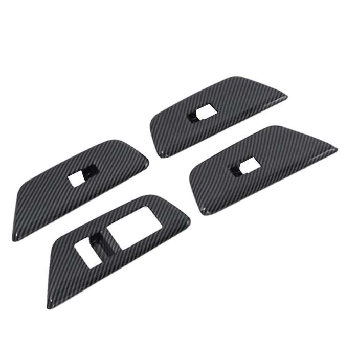 Carbon Fiber Car Inner Armrest Window Glass Lift Switch Cover