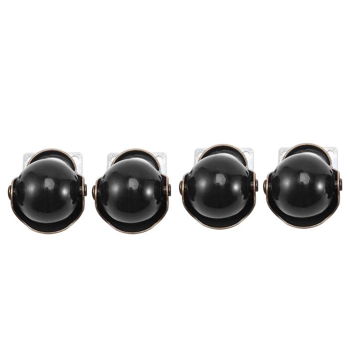 [4 Pack] Swivel Top Plate Wheels, Antique Bronze (1.5-inch No Brake)