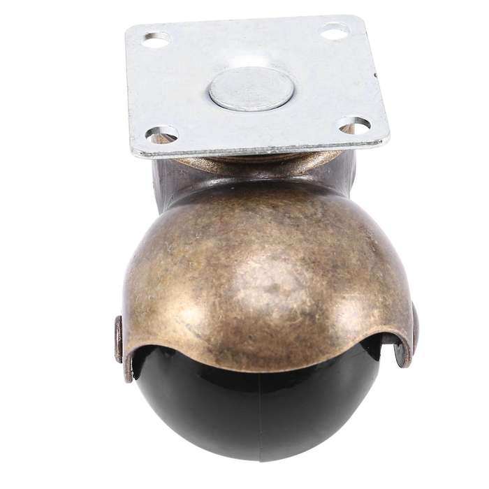 [4 Pack] Swivel Top Plate Wheels, Antique Bronze (1.5-inch No Brake)