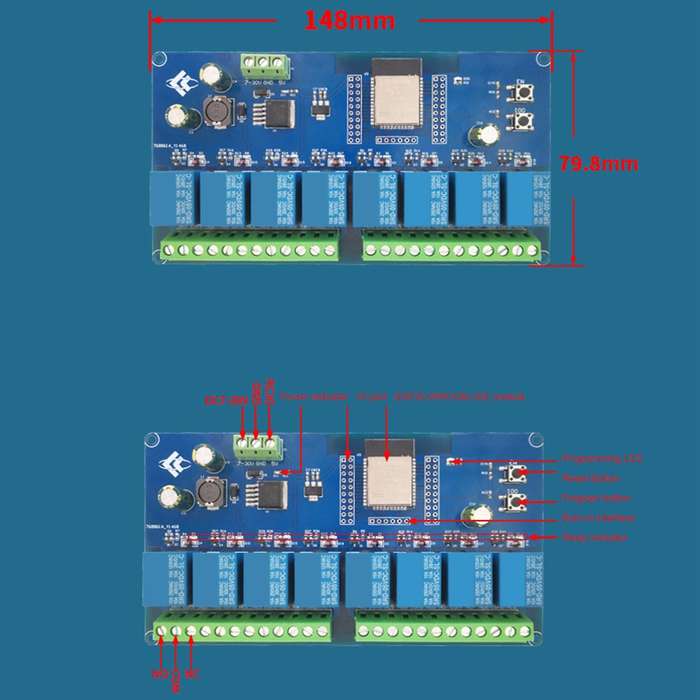 Esp32 Development Board Wifi Bluetooth Ble8 Relay Module