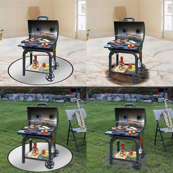 30 Inch Fire Pit Mat Bbq Protector Pad for Ground Fireproof Grill Mat