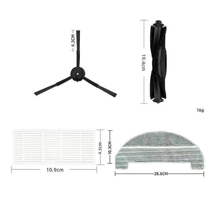 Main Brush Side Brushes Filters Mop Cloths for Proscenic M8pro