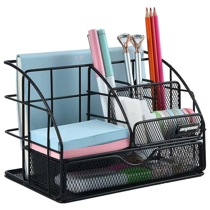 Desk Organizers for Office School Or Home Features 6 Compartments