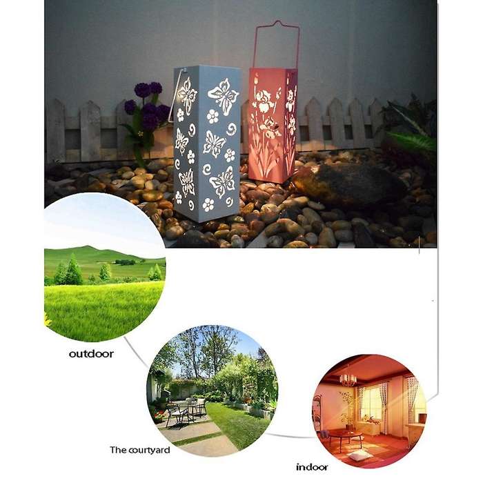 Solar Light and Shadow Night Light Home Garden Decoration(white)