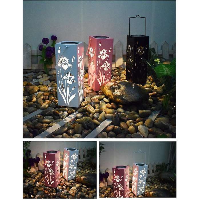 Solar Light and Shadow Night Light Home Garden Decoration(white)