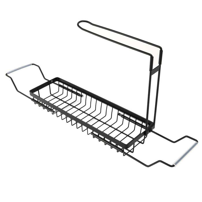 Sink Caddy Sponge Holder Large Xxl, Expandable Drying Rack, Black