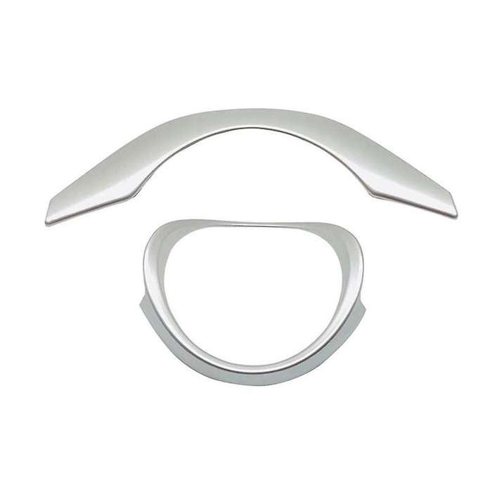 2pcs for Honda Vezel Hrv Car Steering Wheel Ring Panel Cover Silver