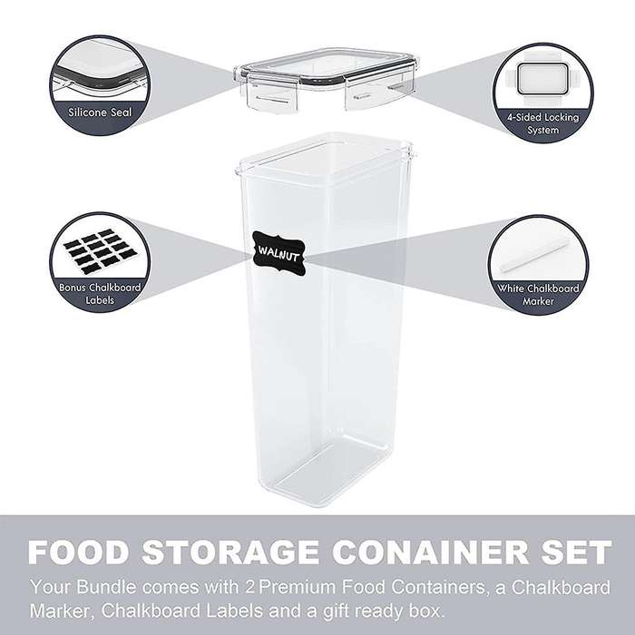 Airtight Food Storage Container, for Pantry Organization and Storage