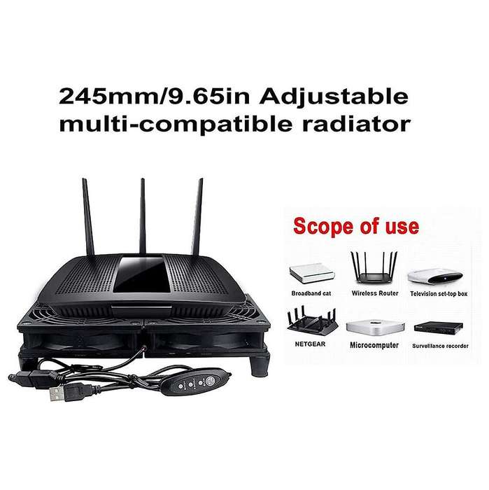 Dual Fan Ultra-thin Cooling Fan Usb Fan, for Cooling Of Router Tv Box