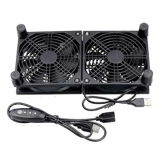 Dual Fan Ultra-thin Cooling Fan Usb Fan, for Cooling Of Router Tv Box