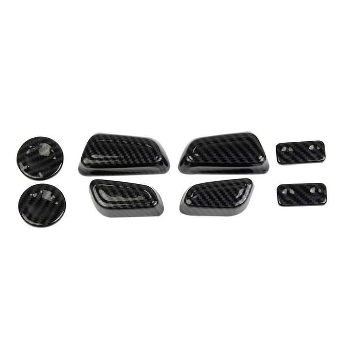 Car Carbon Fiber Abs Seat Adjustment Knob Button Switch Decoration