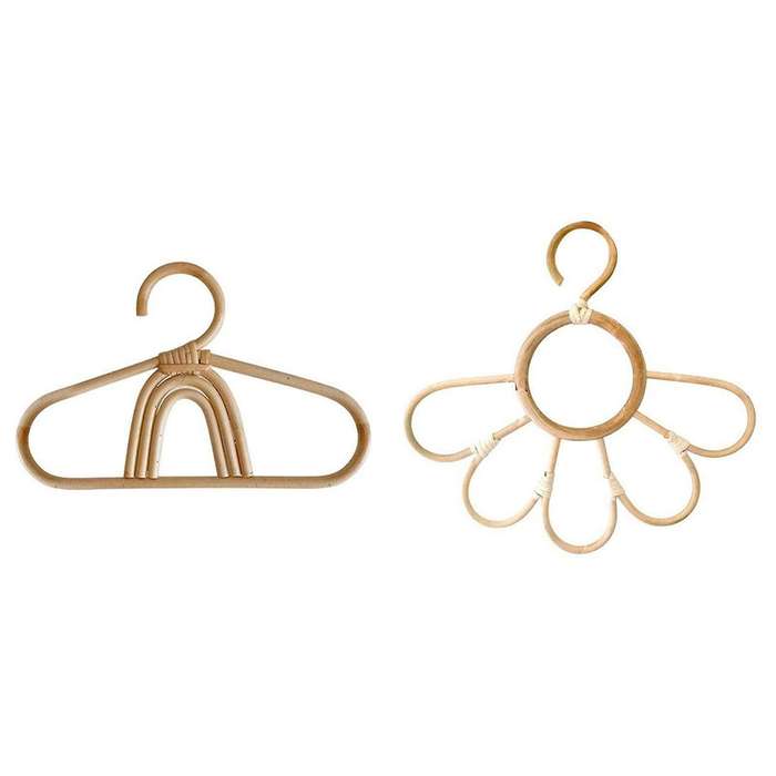 Rattan Wall Hooks Sunflower Rainbow Kids Garments Organizer Rack
