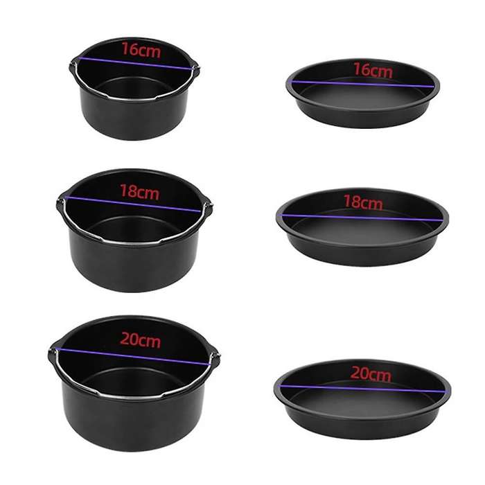 2pcs/set Universal Air Fryer Accessory Set Steel Pizza Pan Baking,b