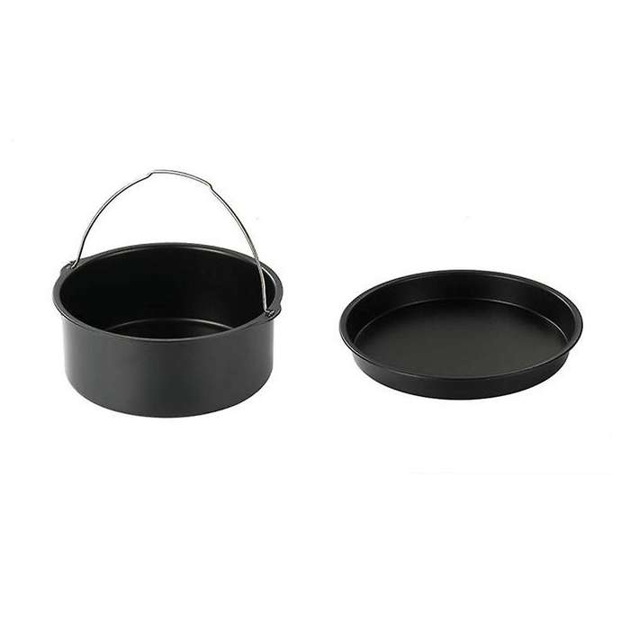 2pcs/set Universal Air Fryer Accessory Set Steel Pizza Pan Baking,b