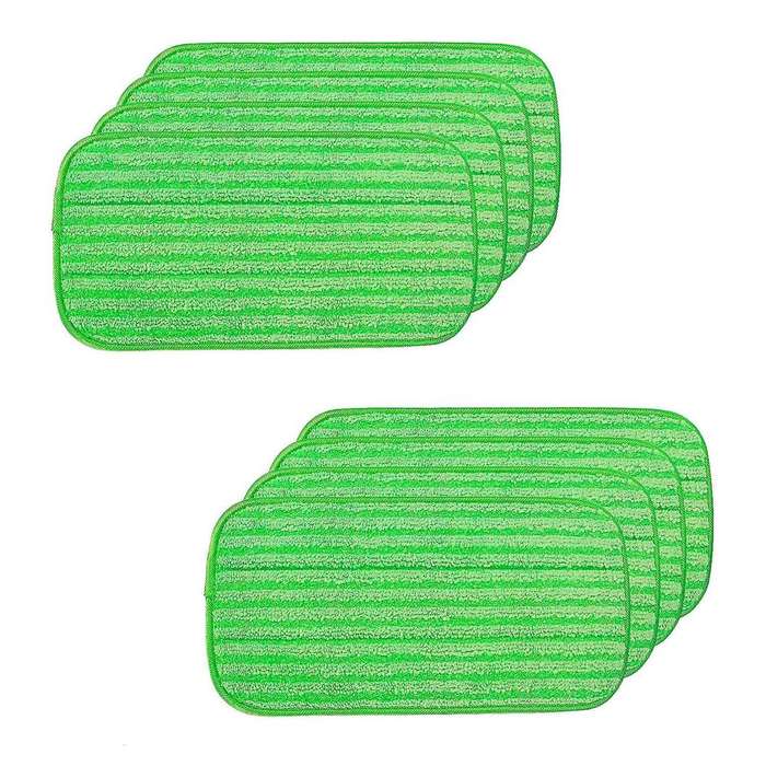 8 Pcs Reusable Microfiber Mop Pads for Swiffer Wet Jet Mops Washable