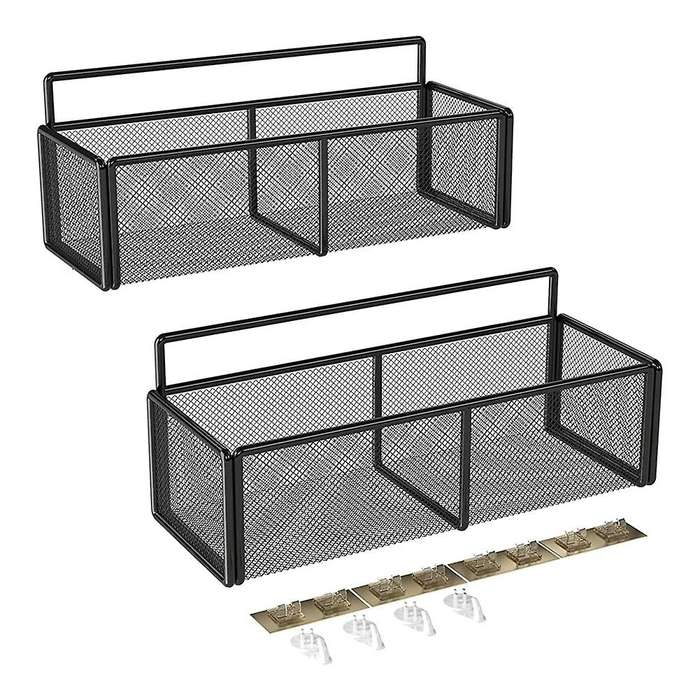 2-pack Shower Caddy Basket Shelf, Shower Organizer Black