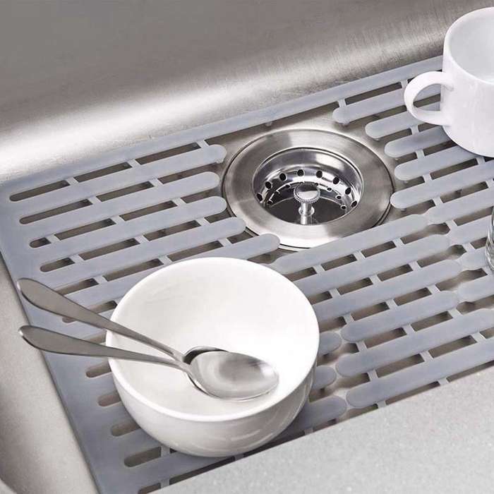 2x Silicone Sink Mat Drain Mat Kitchen Sink Mat Water Filter Mat
