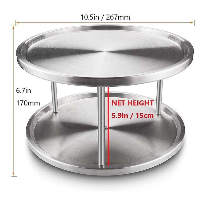 Turntable Cupboard , Lazy Rotating Spice Rack for Kitchen Storage