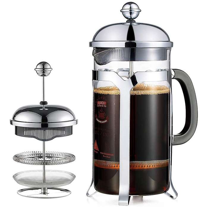 French Press Coffee Maker(34 Oz),heat Resistant Borosilicate Glass