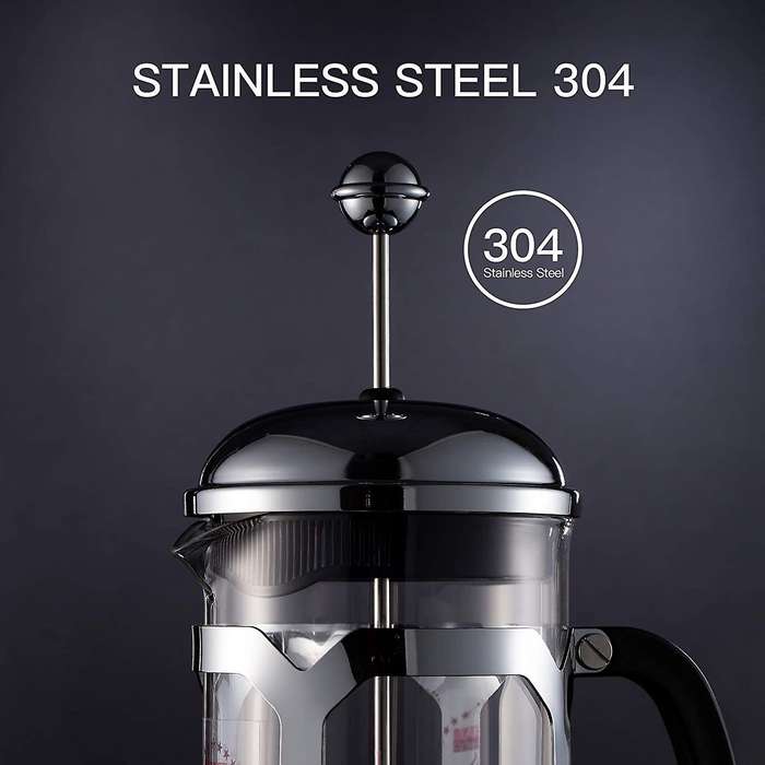 French Press Coffee Maker(34 Oz),heat Resistant Borosilicate Glass