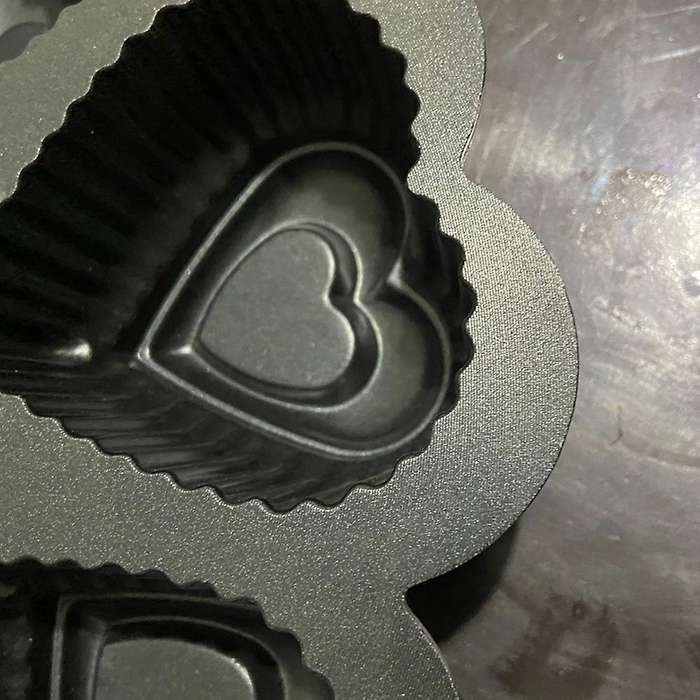 Aluminum Cake Mold Diy Three-dimensional Hollow Peach Heart Embossed