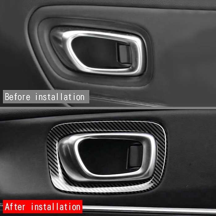 Car Interior Carbon Fiber Door Handle Frame for Honda Hrv Vezel 2021