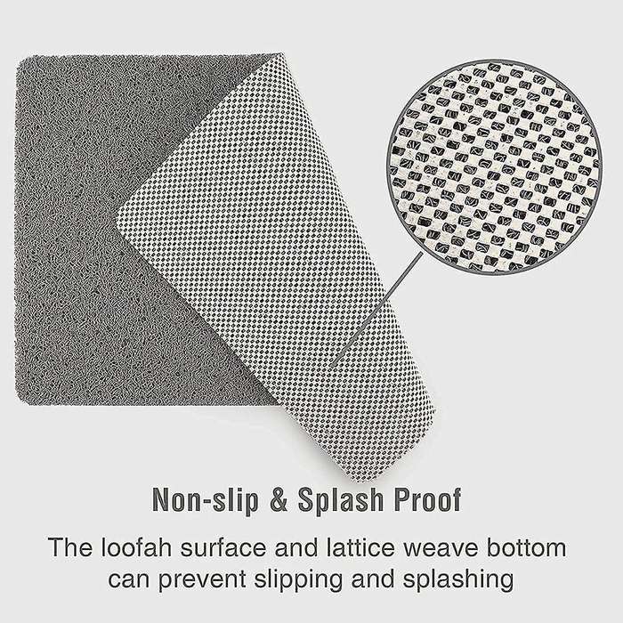 Non-slip Shower Mat, for Bathing Step Mat, Silk Circle, Bathroom Gray