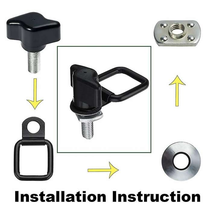Hardtop Quick Removal Thumb Screw D-rings Kit