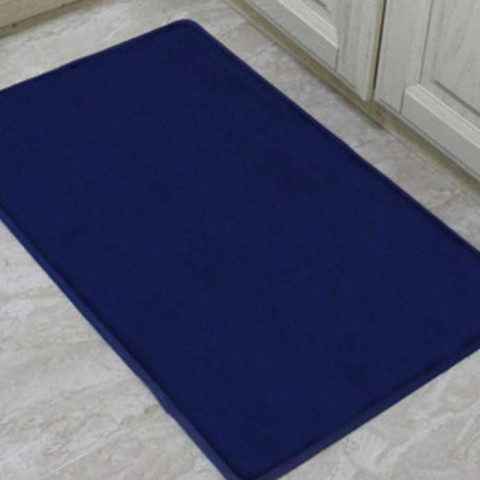 Pure Color Household Absorbent Kitchen Floor Mats Dark Brown