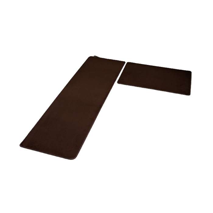 Pure Color Household Absorbent Kitchen Floor Mats Dark Brown