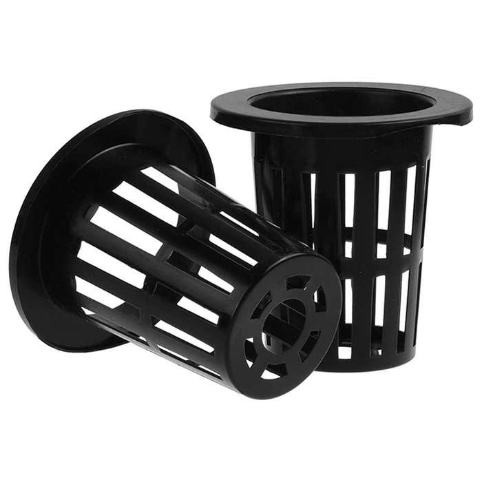 50 Pcs Plastic Slotted Mesh Net Cups Pots,round Net Cups Pots 70mm