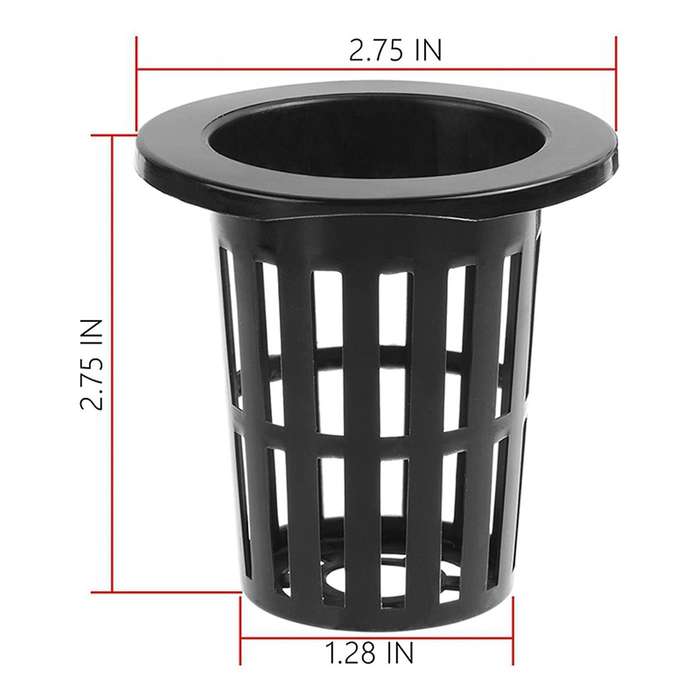 50 Pcs Plastic Slotted Mesh Net Cups Pots,round Net Cups Pots 70mm