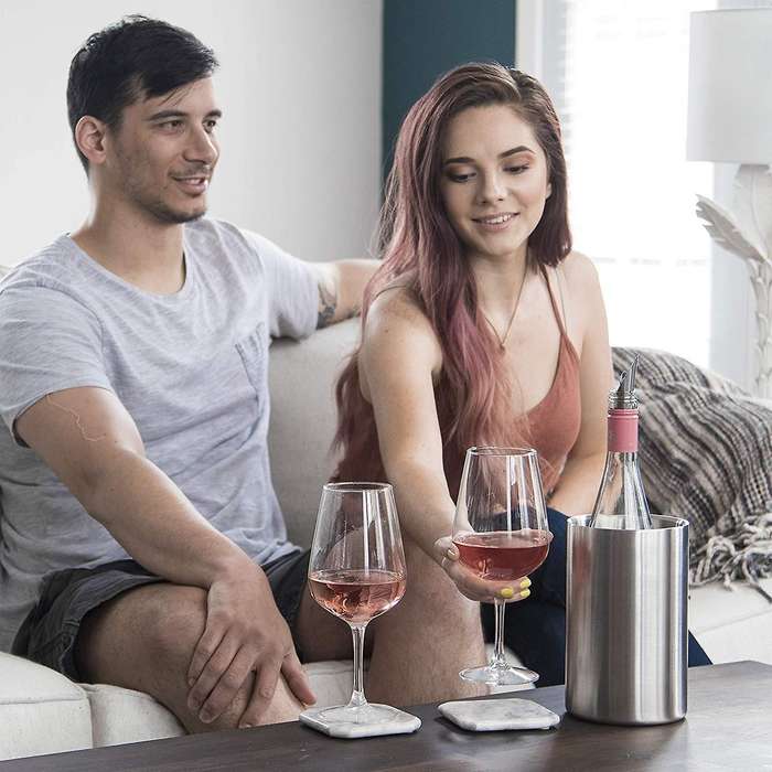 Insulated Wine Cooler Bucket with Wine Aerator-fits 750mlwine Bottles