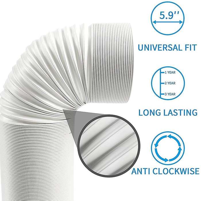 Portable Air Conditioner Hose 5.9 Inch Diameter Ac Hose Exhaust-b