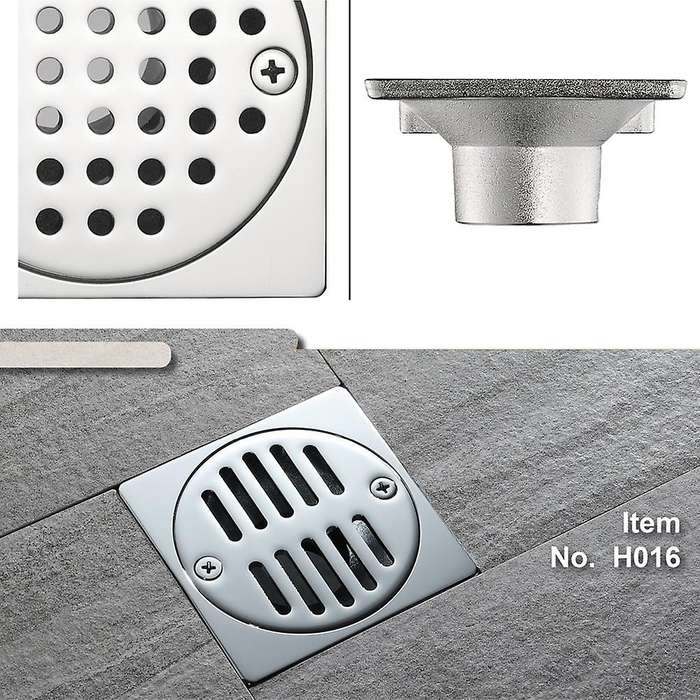 Copper Floor Drain Square Bathroom Drain Water Machine Accessories