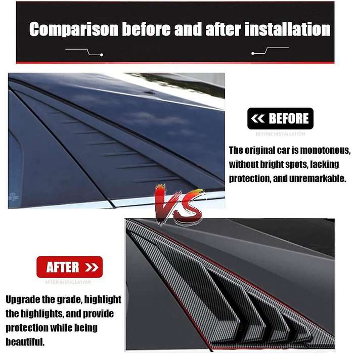 Rear Window Louver Cover for Hyundai Elantra 2021 2022,carbon Fibre