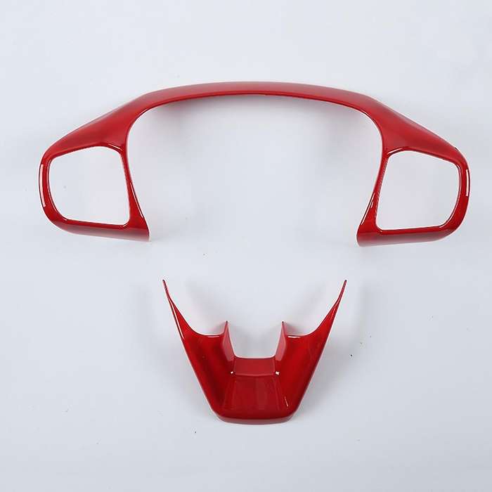 Car Steering Wheel Panel Cover Molding Trim Red