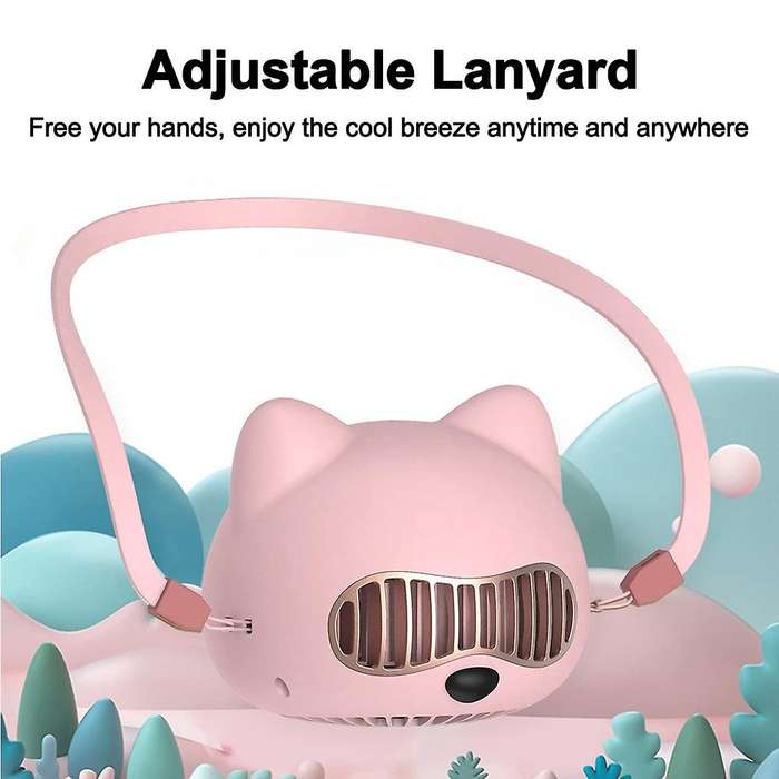 Stroller Fan Bladeless, Small Mini Personal Portable Fan Pink