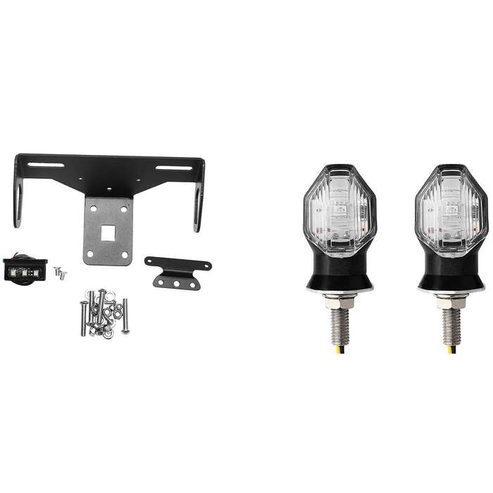2pcs Universal Motorcycle Turn Signal Light Bulbs Black Amber 12v