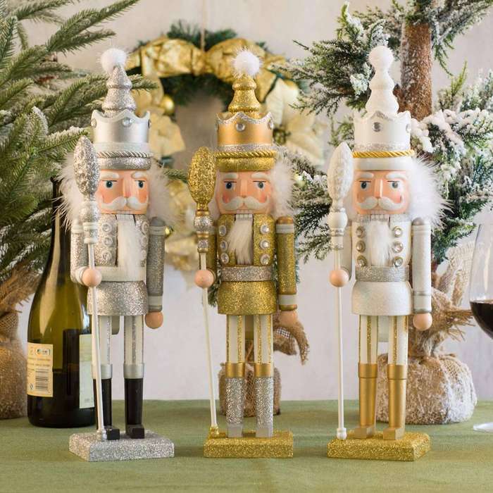 Nutcracker Soldier 42cm Wooden Nutcracker Puppe Christmas Gold