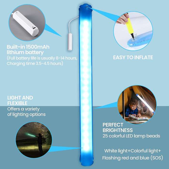 Rgb Outdoor Camping Lantern Foldable Camping Light Led 2pcs