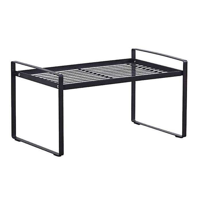 1pcs Iron Handle Spice Rack Kitchen Shelf Organizer Stand Black