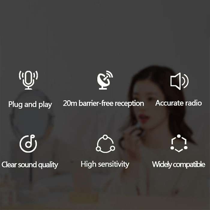 Wireless Lavalier Microphone Noise Cancel Low Latency Mini Receiver