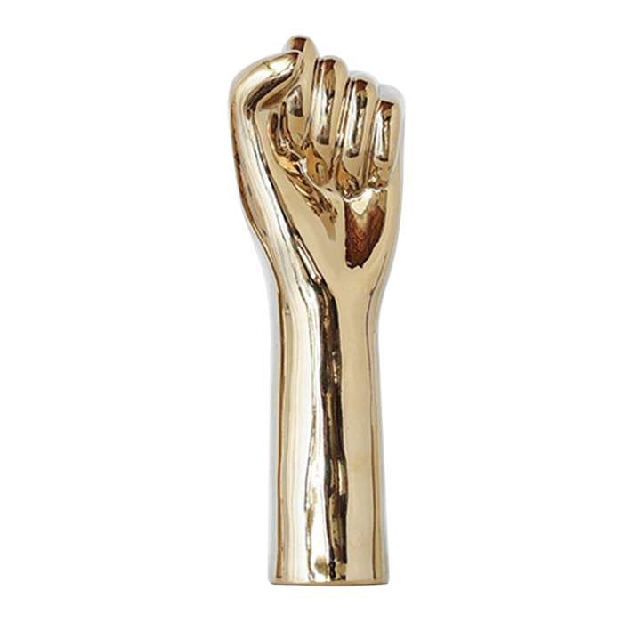 Porcelain Nordic Flower Vase A Hand Gold Plating Statue L